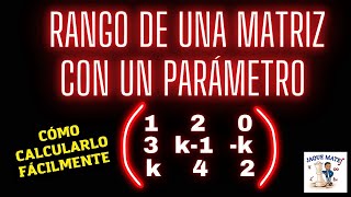 Cómo estudiar el Rango de una Matriz con Parámetros 2 procedimientos [upl. by Diannne829]