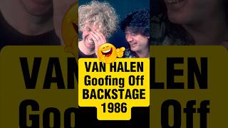 Van Halen Goofing Off Having Fun Backstage 1986 eddievanhalen classicrock vanhalen [upl. by Singer]