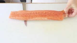 Removing Skin from Fish Fillet [upl. by Alita]