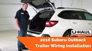 2016 Subaru Outback Trailer Wiring Installation [upl. by Grassi]