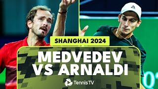 Daniil Medvedev vs Matteo Arnaldi Entertaining Match Highlights  Shanghai 2024 [upl. by Ahsemac]