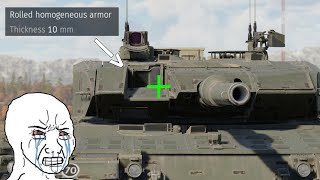 Literally 10mm armor  Leopard 2A4M [upl. by Emmer]