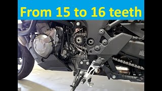 Kawasaki Versys 1000 Front Sproket Upgrade [upl. by Nalyk]