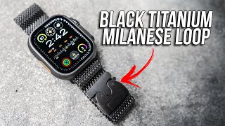 Apple Watch Ultra Black Titanium Milanese Loop Unboxing  First Impressions Worth the Price [upl. by Yregram273]