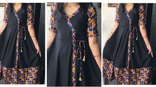 DIY Kurti Cutting and Stitching  Trendy side Dori kurti cutting and stitching [upl. by Palmer]