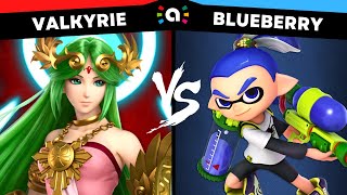 Valkyrie Palutena vs Blueberry Inkling  Super Smash Bros Ultimate Amiibo Fights [upl. by Keeton]