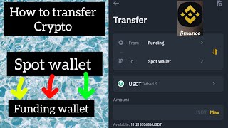 How To Transfer Crypto From Spot Wallet To Funding Wallet in Binance Convert Crypto Assets [upl. by Meehyrb]