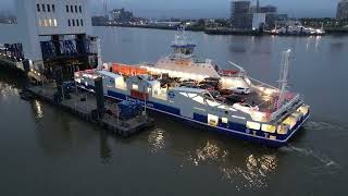 The Woolwich Ferry 4K Drone Video [upl. by Ettenav]