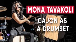 Using A Cajon As A Drumset by Mona Tavakoli 🥁 Grooves and Fills Lesson [upl. by Acinorrev]