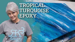 Tropical Turquoise Epoxy Countertops [upl. by Nonnaihr]