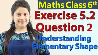 Q 2  Ex 52  Understanding Elementary Shape  NCERT Maths Class 6th  Ch 5 [upl. by Applegate]