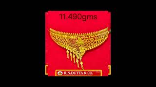 22kt HUID Light Weight Gold Choker NecklaceRNDUTTA amp CO JEWELLERS90387776369903588160 [upl. by Addam628]