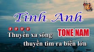 Karaoke Tình Anh Tone Nam  Nhạc Sống Nguyễn Linh [upl. by Egag97]