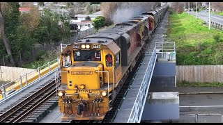 The busy Lyttelton Port Railway  Christchurch  New Zealand [upl. by Neerod]