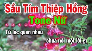 Karaoke Sầu Tím Thiệp Hồng Tone Nữ  Am  Nhạc Sống Mới Nhất  Karaoke Tuấn Cò [upl. by Ahsihat]