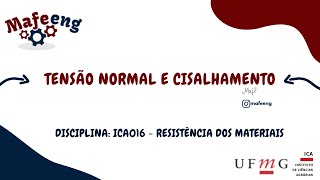 Tensão Normal e Cisalhamento [upl. by Alleira8]