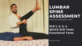 Lumbar Spine Full Assessment  Quick Functional And Pain Assessment SLUMP Test SLR Test Physio [upl. by Ahsaet]