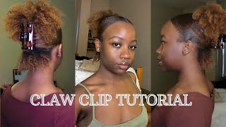 Claw clip trend hairstyle  4C natural hair [upl. by Aicert]