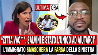 IMMIGRATO RINGRAZIA SALVINI E UMILIA LA SINISTRA IN DIRETTA [upl. by Bibbie]