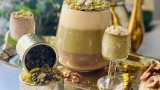 ASSIDA PISTACHENOISETTES ET CRÈME PÂTISSIÈRE MAISON عصيدة الفزدق، عصيدة البفريوة بطريقة تقليدية [upl. by Lac]