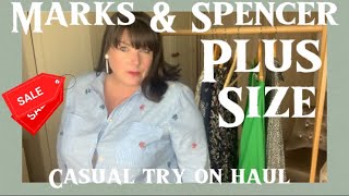 Marks and Spencer Haul  Plus Size Spring Sale 2024 Clothing Try On Review  Fashion Over 50 Angela [upl. by Eynenihc]