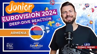 🌷 Reaction to 🇦🇲 ARMENIA in JUNIOR EUROVISION 2024  🔎 Cosmic Friend by Leo [upl. by Stanislaw654]