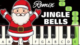 Jingle Bells Remix 🔥 Piano tutorial  Piano Notes  Piano Online pianotimepass remix christmas [upl. by Hardie271]