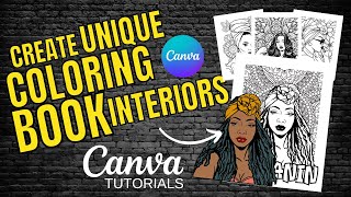 Create Unique Coloring Book Interiors That Sell Canva Tutorials Amazon KDP [upl. by Annoyek292]