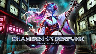 【和風BGM】NeoTraditional Shamisen  Cyberpunk Focus Enhancement Mix【作業用BGM】 [upl. by Araf]