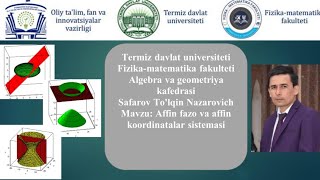 Affin fazo va affin koordinatalar sistemasi [upl. by Shu]