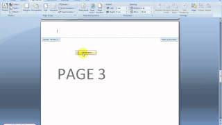 How to start header and footer from page 3  Word 2007 [upl. by Retrak778]