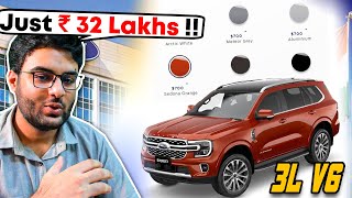 2023 Ford Endeavour V6 is cheaper than Scorpion   Configuring for India [upl. by Eiboh]