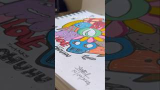 Doodle drawing Ohuhu acrylic markers review doodleart doodle doodling [upl. by Aiyot]