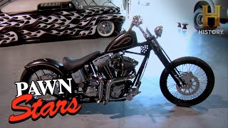 Pawn Stars Danny DECKS OUT Motorcycle Frame for 18000 Season 3 [upl. by Nnyltak]