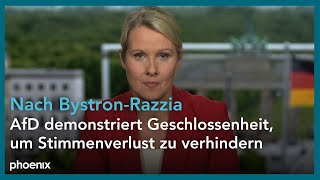 Nach Razzia Nicole Diekmann ZDFKorrespondentin zur AfD Bystron und Krah  160524 [upl. by Etezzil]