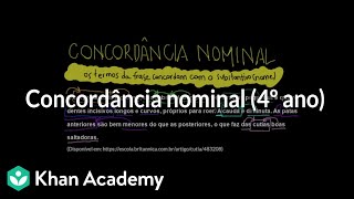 Concordância nominal 4º ano [upl. by Lilian555]