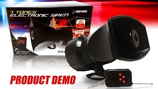 Wireless Police Siren 7 Tone Fire Warning Sounds Electronic [upl. by Arutak962]