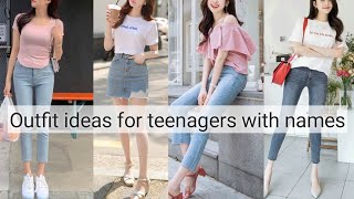 outfit ideas for teenagers with namesTHE TRENDY GIRL [upl. by Iris]