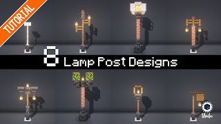 8 Lamp Post Designs for Minecraft [upl. by Efrem738]