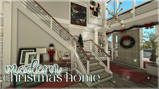 Bloxburg  Modern Christmas Family Home  Roblox  House Build [upl. by Pauletta]