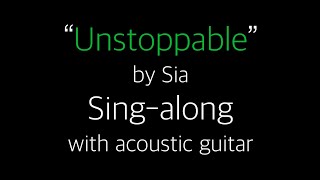 Arts Marites quotUnstoppablequot by Sia Acoustic Guitar Singalong [upl. by Nataline661]