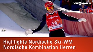 Highlights Nordische SkiWM  Nordische Kombination Herren [upl. by Hessler]