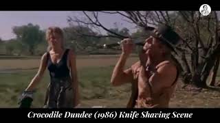 Iconic Scene Knife Shaving in quotCrocodile Dundeequot 1986 [upl. by Rabiah]