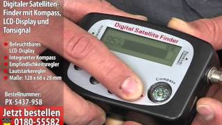 Digitaler SatellitenFinder mit Kompass LCDDisplay und Tonsignal [upl. by Ermin]