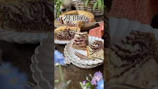 Zebra przepis w komentarzu zebra ciastozebra zebracake recipe shortsviral baking shorts [upl. by Onilatac]