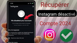 Comment récupérer un compte Instagram désactivé 2024  Récupérez votre compte Instagram désactivé [upl. by Aimit]