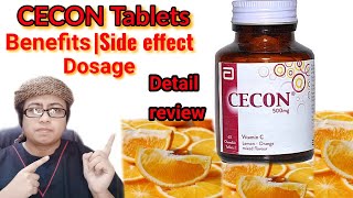 Cecon tablet reviewbenefitsdosageside effecthow to use cecon 500mghindiurdu [upl. by Hadeehsar302]