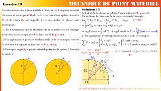 Exercice 13  Mécanique du point Dynamique [upl. by Crockett]