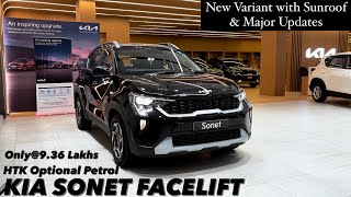 New Kia Sonet Facelift 2024 HTK Optional petrol  NEW VARIANT WITH SUNROOF  Full review 😍🔥 [upl. by Fawcett136]