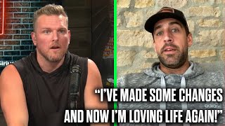 Aaron Rodgers Tells Pat McAfee quotI Made Changes And I Love Life Againquot [upl. by Towne678]